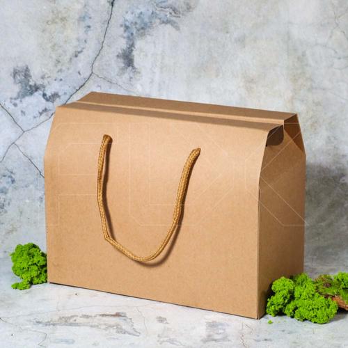 Подарочная коробка с ручками 20х11х15 см — K028-20x11x15